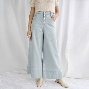 House Of Sunny Handlebar Curve Light Wash Wide Leg Jeans